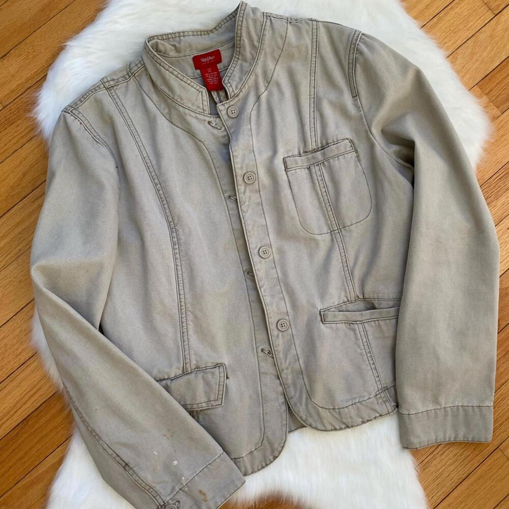 Mossimo Youth Utility Jacket Beige XL Cotton